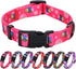 Rhea Rose Pink Dog Collar - Summer Daisy and Bees Print for Large Dogs