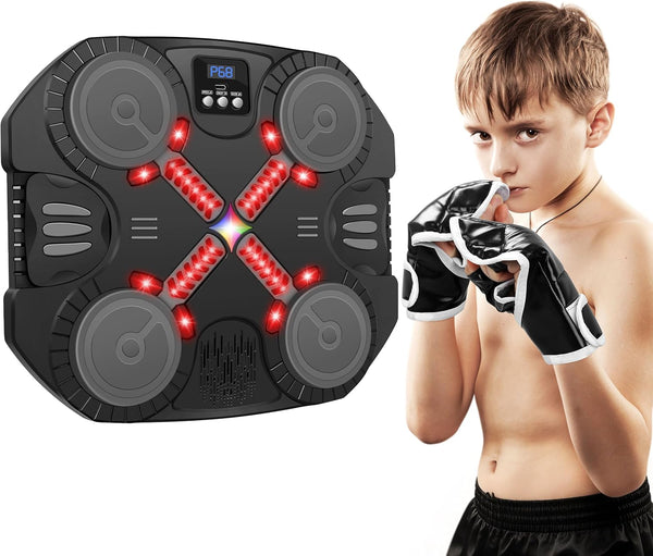 Music Boxing Machine Sport Toys for Kids and Adults,Wall Mounted Bluetooth Smart