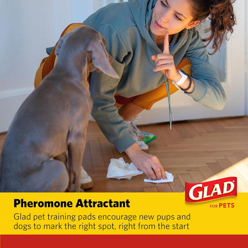 Glad for Pets Activated Carbon Puppy Training Pads, 30ct Ultra Absorbent 23"x23" with Odor Control