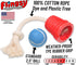 Made in USA Flingsy Dog Ball Launcher, Combination Throwing Toy with 100% Natural Cotton Rope Tug Fetch Thrower
