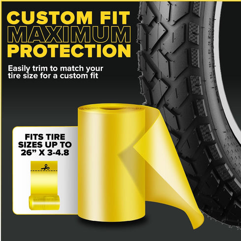 Ultraverse Fat Tire Liners, Tube Protection Against Flats, 20, 24 and 26 inch x 4.0 tire size, Durable Plastic Shield