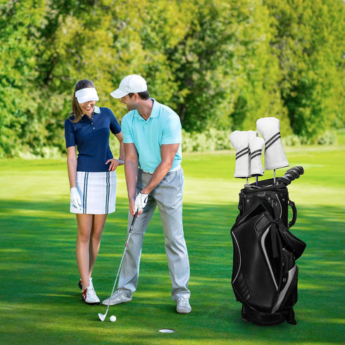 Golf Club Head Covers Set, 4pcs or 1pc Golf Accessories for Woods and Driver Fairway Hybrids