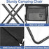 ChicRange Backpacking Portable Folding Camp Stool with Side Pocket, Lightweight Foldable Camping Stool for Adults
