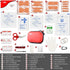 I GO 85 Pieces Hard Shell Mini Compact First Aid Kit, Small Personal Emergency Survival Kit for Travel