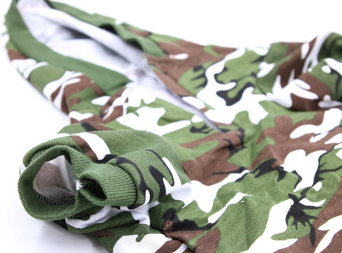 DroolingDog Camo Hoodie for Large Dogs, XXXL, Green