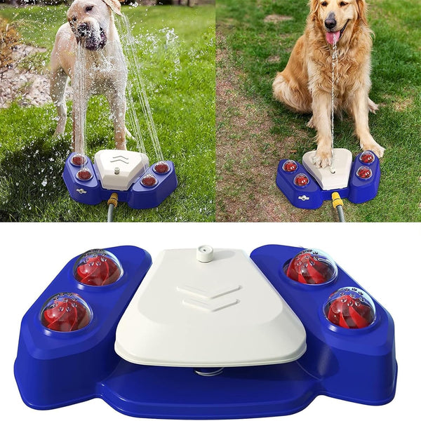Cosirttx Outdoor Dog Water Play Sprinkler,Step On Dog Water System,Safe Self Watering Doggie