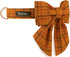 Maca Bates Thanksgiving Day Halloween Checkered Dog Collar with Grid Bow Plaid Bowtie, Adjustable Cute Collars for
