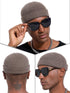vidsel Thin Wool Fisherman Beanie Hat for Men Women - Fall Winter Short Knit Cuffed Fashion Trawler Skull Cap