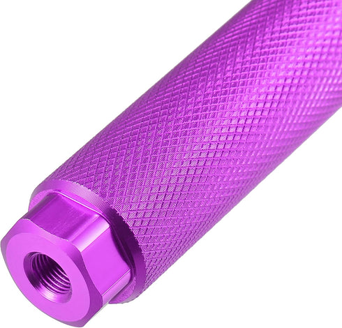 X AUTOHAUX Pair Aluminum Alloy Rear Foot Pegs, Universal Purple Footrests for BMX MTB Bike Fit 3/8 Inch Axles