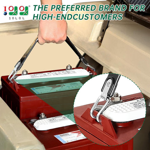 10L0L (1 Golf Cart Battery Lifting Strap Works for Trojan Deep Cell Batteries, Universal Deep Cell Battery Carrier