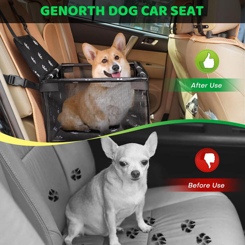 Small Dog Car Seats for Small Dogs - Upgrade Folding Pet Car Seat with PVC Frame Construction
