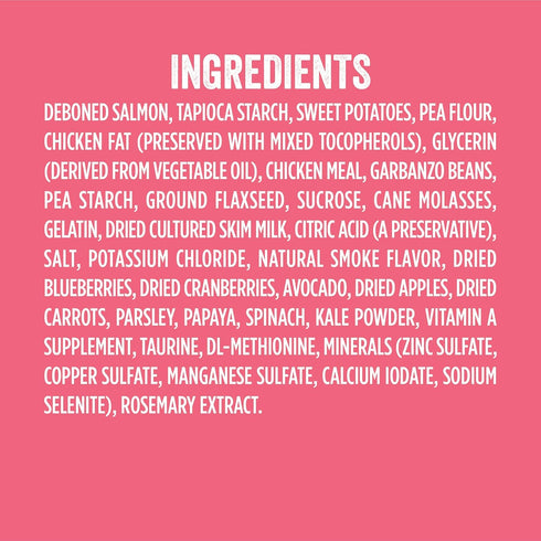 Evolve Grain Free Deboned Salmon and Sweet Potato Jerky Bites Dog Treats, 25oz