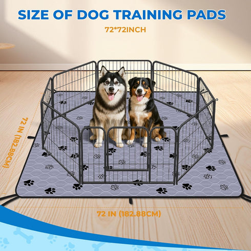 72"x72"-1 Pack Fostanfly Washable Pee Pads for Dogs, Extra Large Reusable Potty Pads for Floor, Non-Slip Waterproof Pet