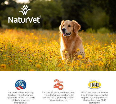 NaturVet Hemp Allergy Aid Supplement for Dogs - 60 Count for Healthy Skin & Respiratory Health