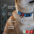 WAUDOG Reflective Cotton Dog Collar, Eco-Friendly Alternative for Small Medium Large Dogs, Adjustable with QR ID Tag