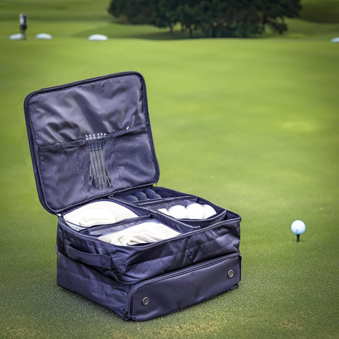 Trademark Innovations Golf Trunk Organizer for Car, Separate Golf Shoe Compartment