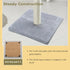 34” Tall Cat Scratching Post, Basic Vertical Scratcher with Sturdy Sisal Rope and Hanging Ball, Plush Base (Grey)