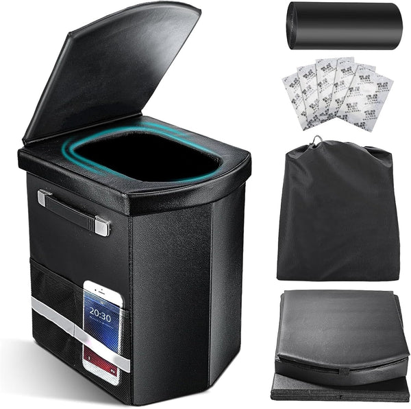 2026 Upgraded XL Portable Toilet for Adults,Tall Camping Toilet with Lid and