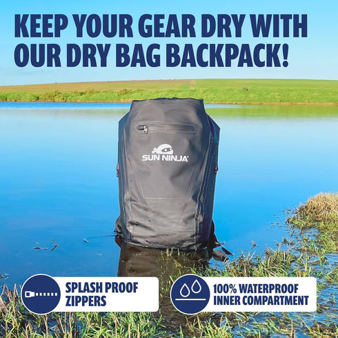 SUN NINJA Waterproof Dry Bag Backpack for Kayaking & SUP, Floating Dry Bags for Men & Women