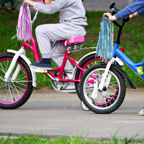 Kids Bicycle Accessories Set - Bike Decorations, Scooter Basket, Bell, Streamers, Stickers, Star Spoke for Boys Girls