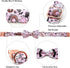 Lionheart Glory Halloween Dog Collar, Adjustable Fall Collar with Pink Bowtie for Large Dogs, Pumpkin Design