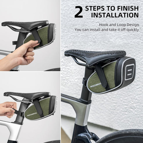 ROCKBROS Bike Saddle Bag, Lightweight Seat Bag for Cycling - Bike Storage Under Seat for Mountain Road