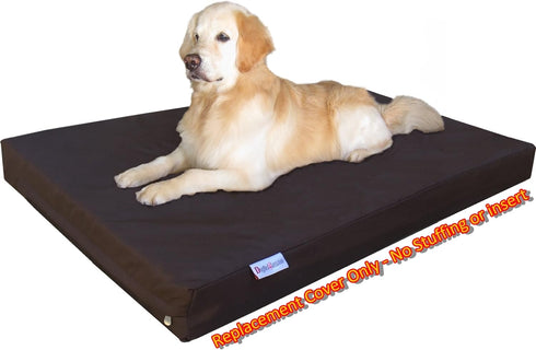 Dogbed4less Jumbo Heavy Duty Dog Bed, Replacement Cover Only, 1680 Ballistic, Seal Brown, 55X47X4 Inches