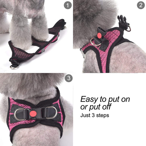 Dog Harness, Step-in Breathable Vest for Small Medium Dogs