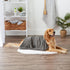 Bone Dry Pet Grooming Towel Collection, X-Large, 41x23.5", Absorbent Microfiber, Embroidered Gray