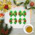 80pcs Christmas Small Dog Hair Bows, Bulk Plaids with Rubber Bands, Mix Christmas Pattern Pet Grooming Bows