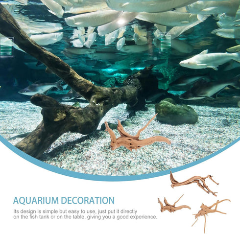Mipcase 3 Pcs Driftwood for Aquarium, Spider Wood Decorations for Fish Tank and Reptile Decor