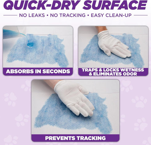 25 Count 24x24 Inch POOPH Potty Pads Puppy Training Pads Leak Proof Dog Pads Super Absorbent Disposable Pet Pads