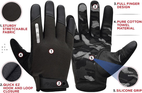 RDX Weight Lifting Gloves with Wrist Support -Touch Screen Full Finger Gym Workout, Breathable Anti Slip Padded Grip