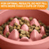 The Niner Slow Feed Bowl: Raised Peaks to Slow Down Pets Eating, Fits Elevated Feeders, Holds up to 2 Cups (Pink)