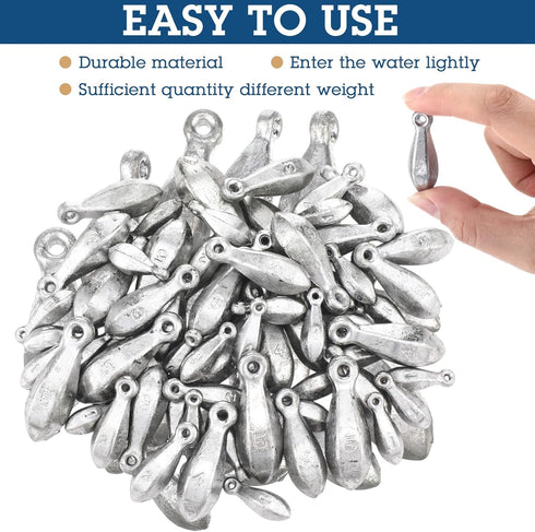 1 Oz, 2 Oz, 3 Oz, 4 Oz, 5 Oz, 6 oz Fishing Weights Sinker Kit Rig Fishing Weights Sinker Weights Bank Sinker Saltwater