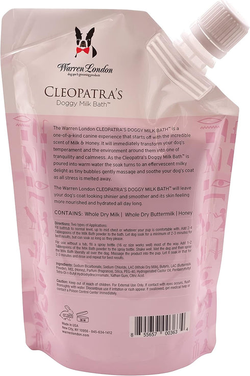 Warren London Cleopatra's Doggy Milk Bath | Luxurious Dog Shampoo & Conditioner with Whole Milk Powder & Honey | 12oz