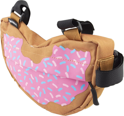 Snack! Donut Bike Bag Versatile Frame, Handlebar & E-Bike Bag with Adjustable Straps Mounts on Top Tube, Seat Tube