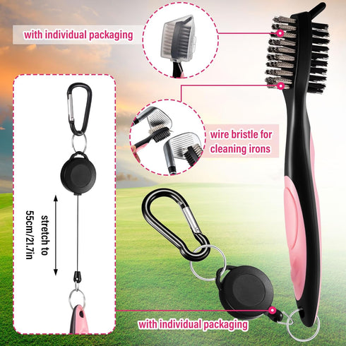 Liliful 12 Pcs Golf Accessories Kit, Includes Golf Tees, Towel, Ball Bag with Hook, Cleaner Brush, Divot Tool, Magnetic