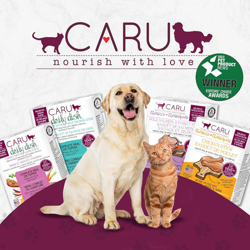 Caru Turkey Stew for Cats, Natural Cat Food with Added Vitamins, Non-GMO, Complete & Balanced, 6 oz, Case of 12