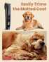 2 Timmer PAPMINI Dog Clippers for Grooming Thick Hair with Undercoat Rake, Low Noise Cordless Dog Grooming Kit