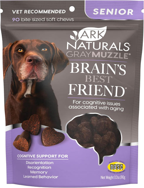 Ark Naturals Gray Muzzle Brain's Best Friend Vet Recommended Soft Chews for