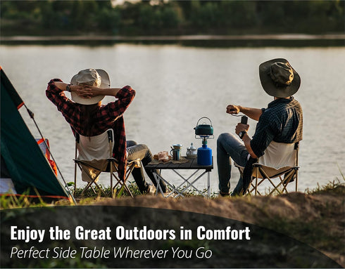 Summer TREKOLOGY Small Camping Table - Beach Table That Fold Up - Lightweight, Foldable, Potable Folding Small Outdoor