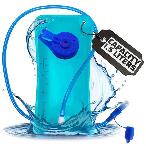 Water Bladder for Hiking Backpack – 1L/1.5L TPU Material Hydration Bladder with Large Opening Lid