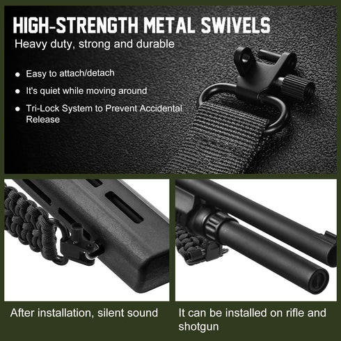 1 1.25 1.5 inch VVAAGG Sling Swivel Mount Two-Point Sling Attachment Clips
