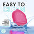 FRESH KNIGHT Retainer Case (2 Pack) with Vent Holes for Denture, Mouth Guard, Aligners - Bright Pink
