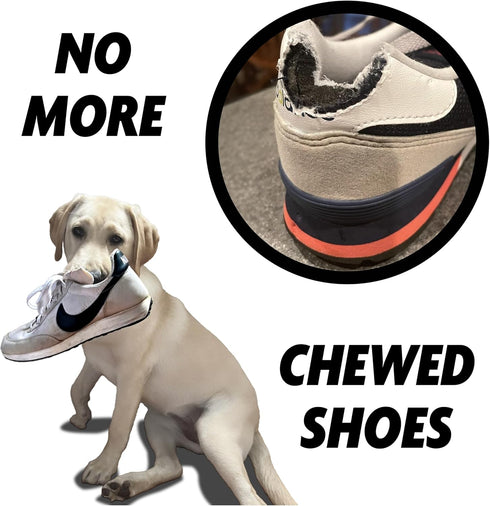 Premium Beef-Flavored Dog Chew Toy - Large Sneaker Shoe - Natural Rubber, Heavy Duty, Powder Pink