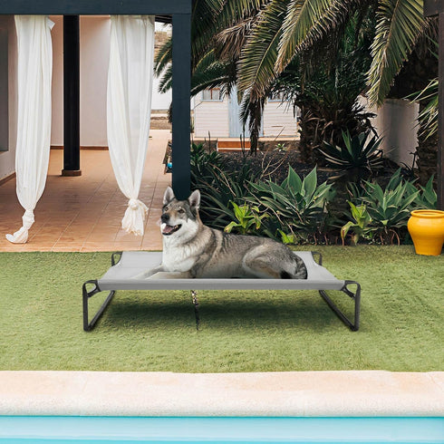 Veehoo Original Cooling Elevated Dog Bed - Outdoor Raised Cots for Large Dogs, Portable Standing Pet Bed with Washable
