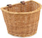 ProSource Wicker Bike Basket, Light Brown, Front Cargo for Women and Men, Fits Most Bikes, Beach Cruiser, Ebike, Road