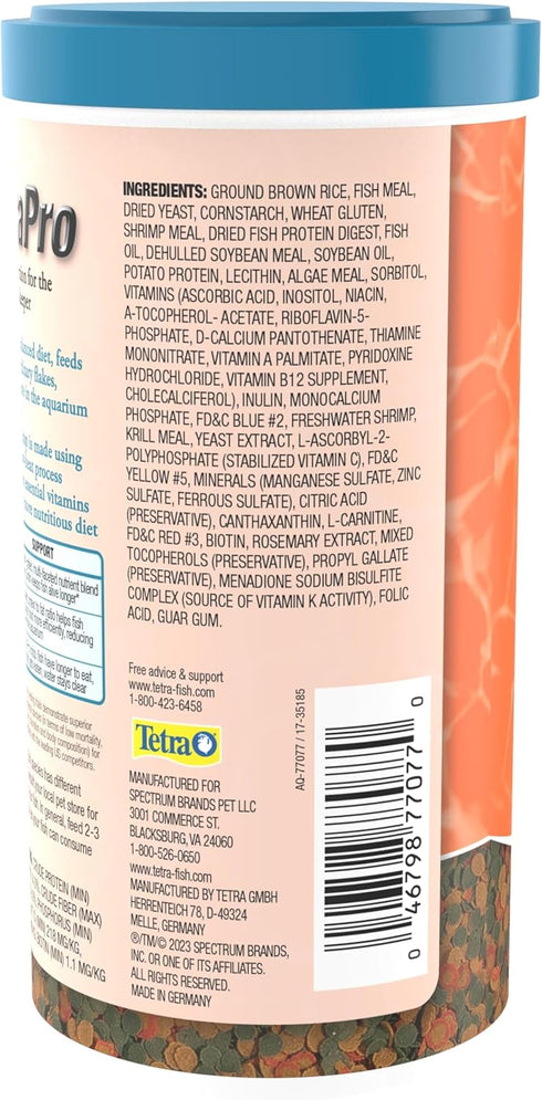 Tetra 77077 TetraPRO Goldfish Crisps, 7.9 Ounce for Fishes