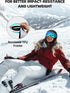 OTG Ski Goggles SGS Approved - Anti Fog Over Glasses Snow/Snowboard Sports Goggles for Men, Women & Youth - RevoBlue 8%